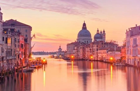 Venice's Grand Canal in the evening